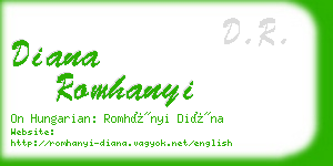 diana romhanyi business card